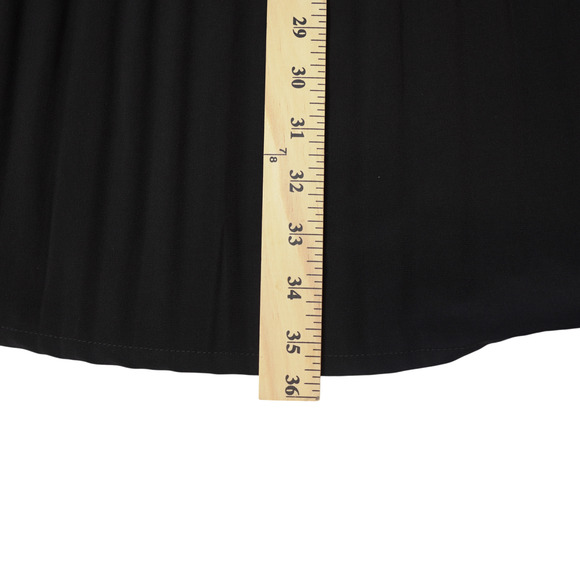 Hilary Radley Pleated Long Sleeve Dress – Size L – Black – Crew Neck – Elegant - Picture 7 of 10